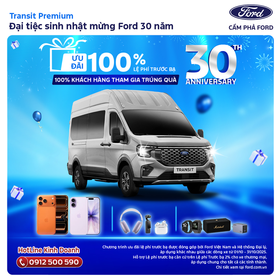 Ford Transit Hoàn Toàn Mới – Lựa Chọn Đầu Tư Thông Minh Tại Cẩm Phả Ford