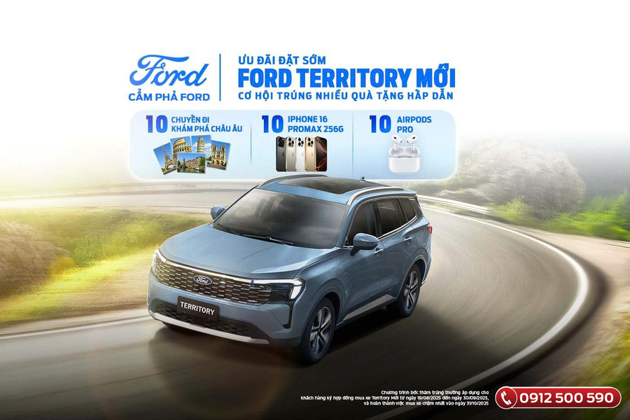 Nhanh Tay Sở Hữu Ford Territory 2025 Với Ưu Đãi Hấp Dẫn Tại Cẩm Phả Ford
